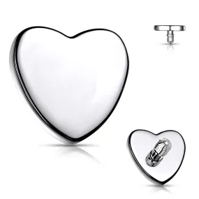 14g Surgical Steel Heart Loose Balls for Belly Rings - INTERNAL THREADS