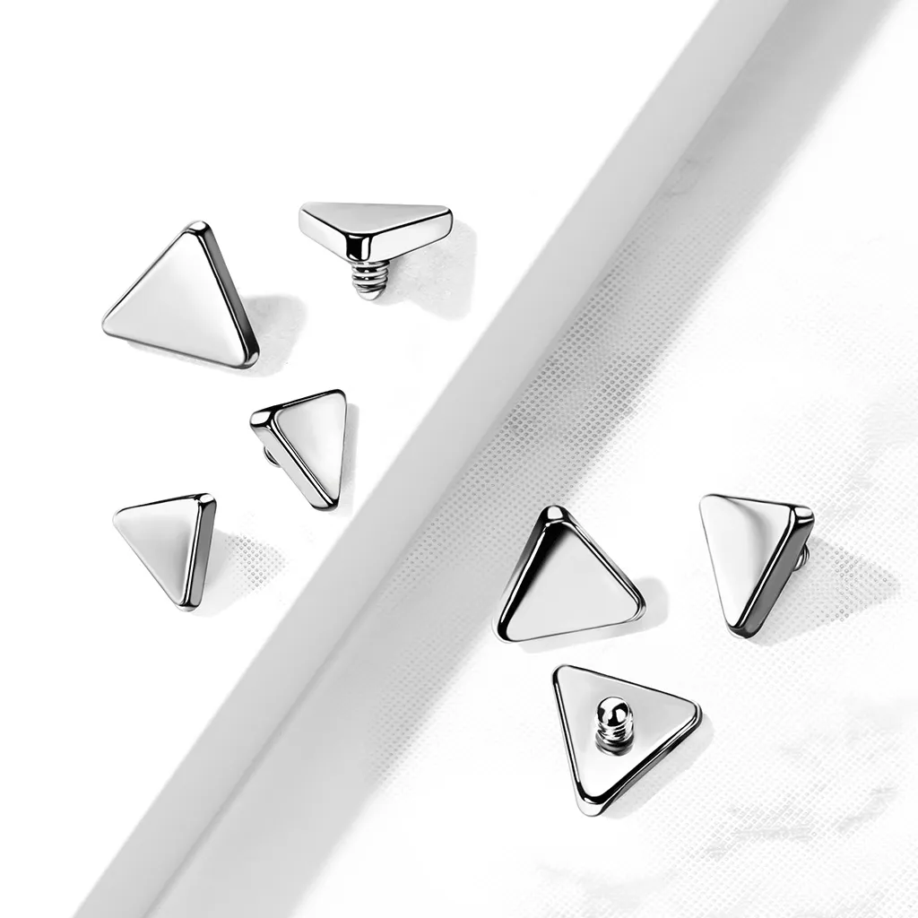 14g Surgical Steel Triangle Loose Balls for Belly Rings - INTERNAL THREADS