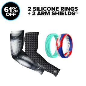 2 SILICONE RINGS   2 ARM SHIELDS®