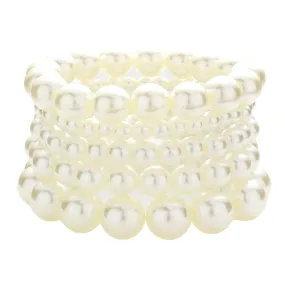 5PCS Pearl Strand Stretch Bracelets