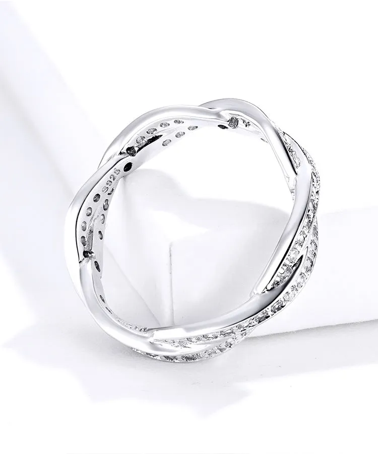 6 Styles Silver Crown Original European Wedding Rings with Crystal