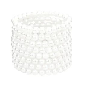 8PCS Pearl Stack Stretch Bracelets