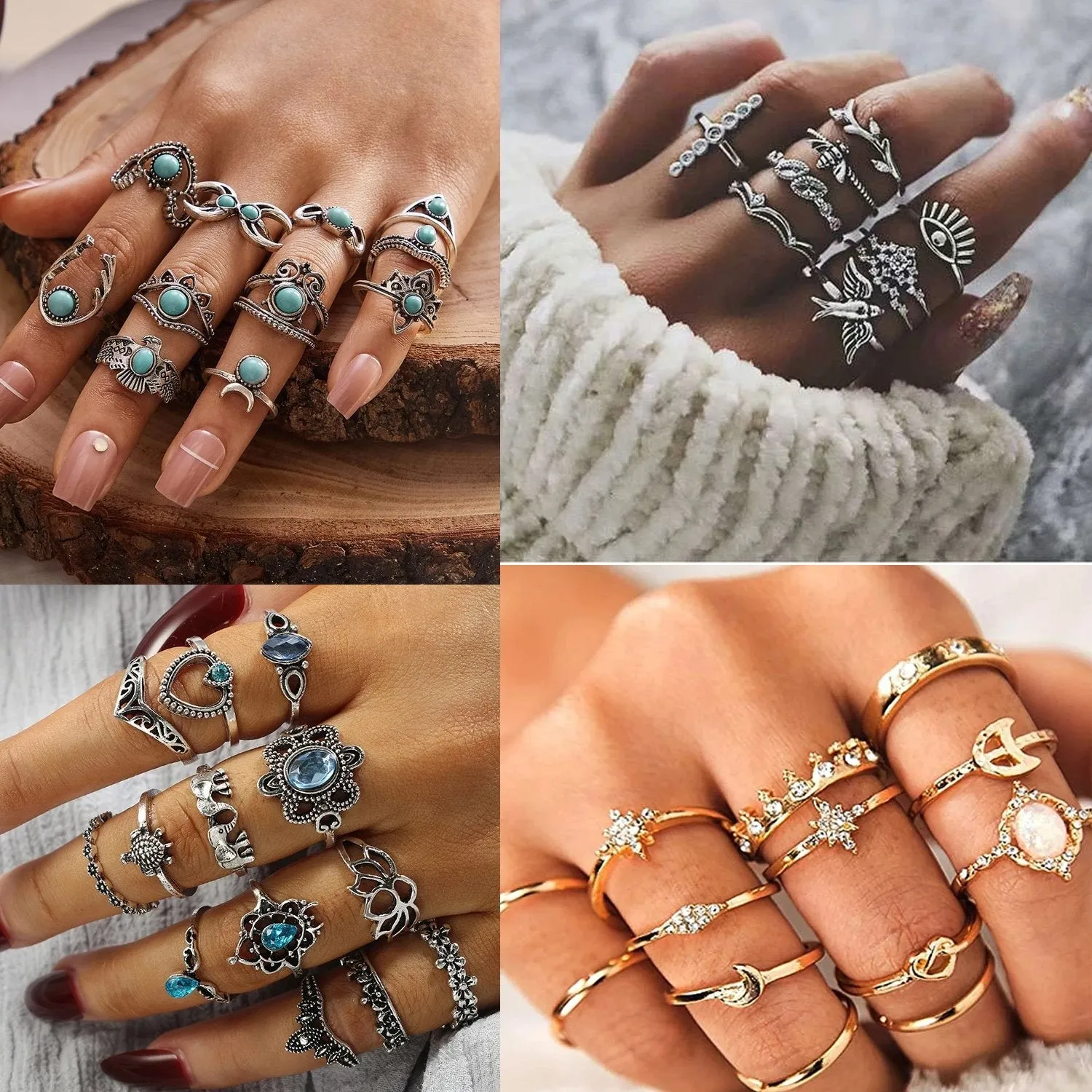 9pc /11pc/13pc Stylish Rings Set For Different Occasions