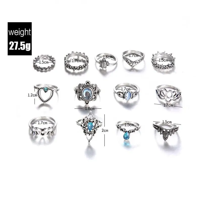 9pc /11pc/13pc Stylish Rings Set For Different Occasions