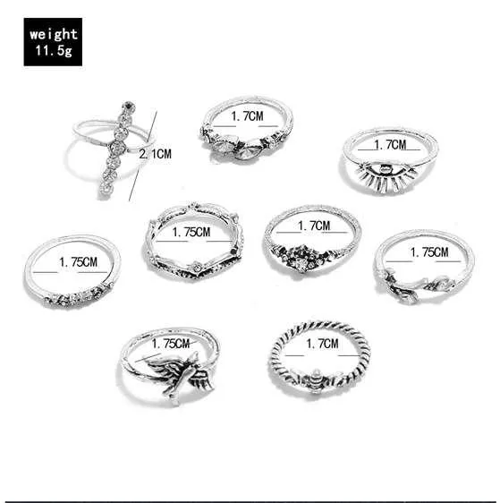 9pc /11pc/13pc Stylish Rings Set For Different Occasions