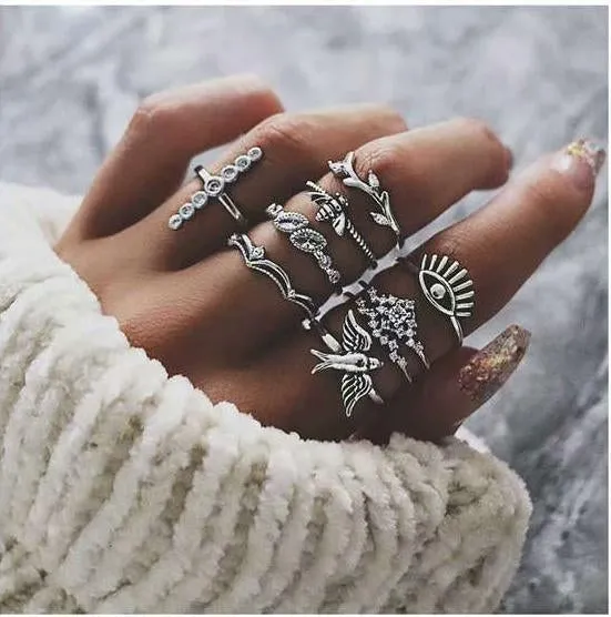 9pc /11pc/13pc Stylish Rings Set For Different Occasions