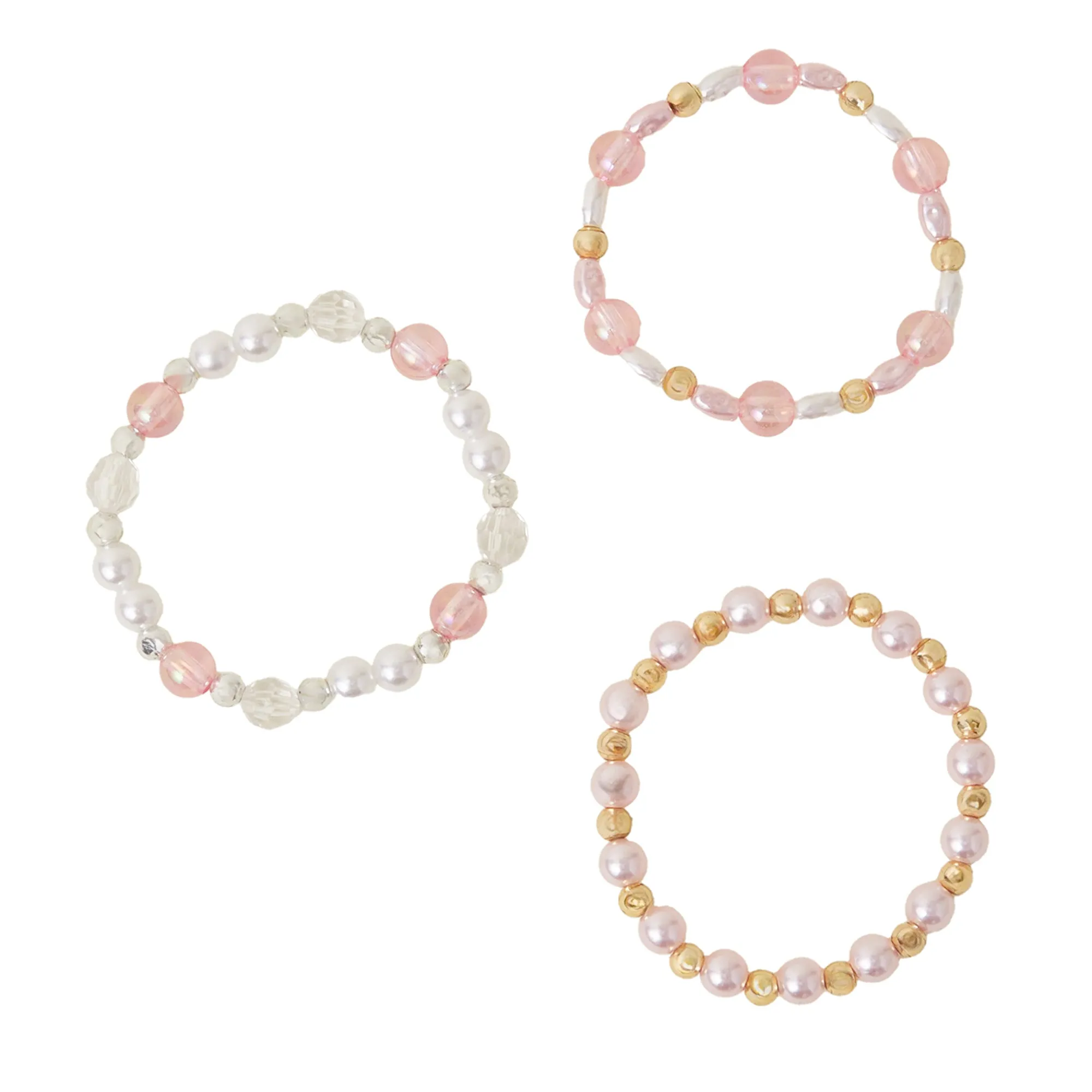 Accessorize London Beaded Bracelets Of 3