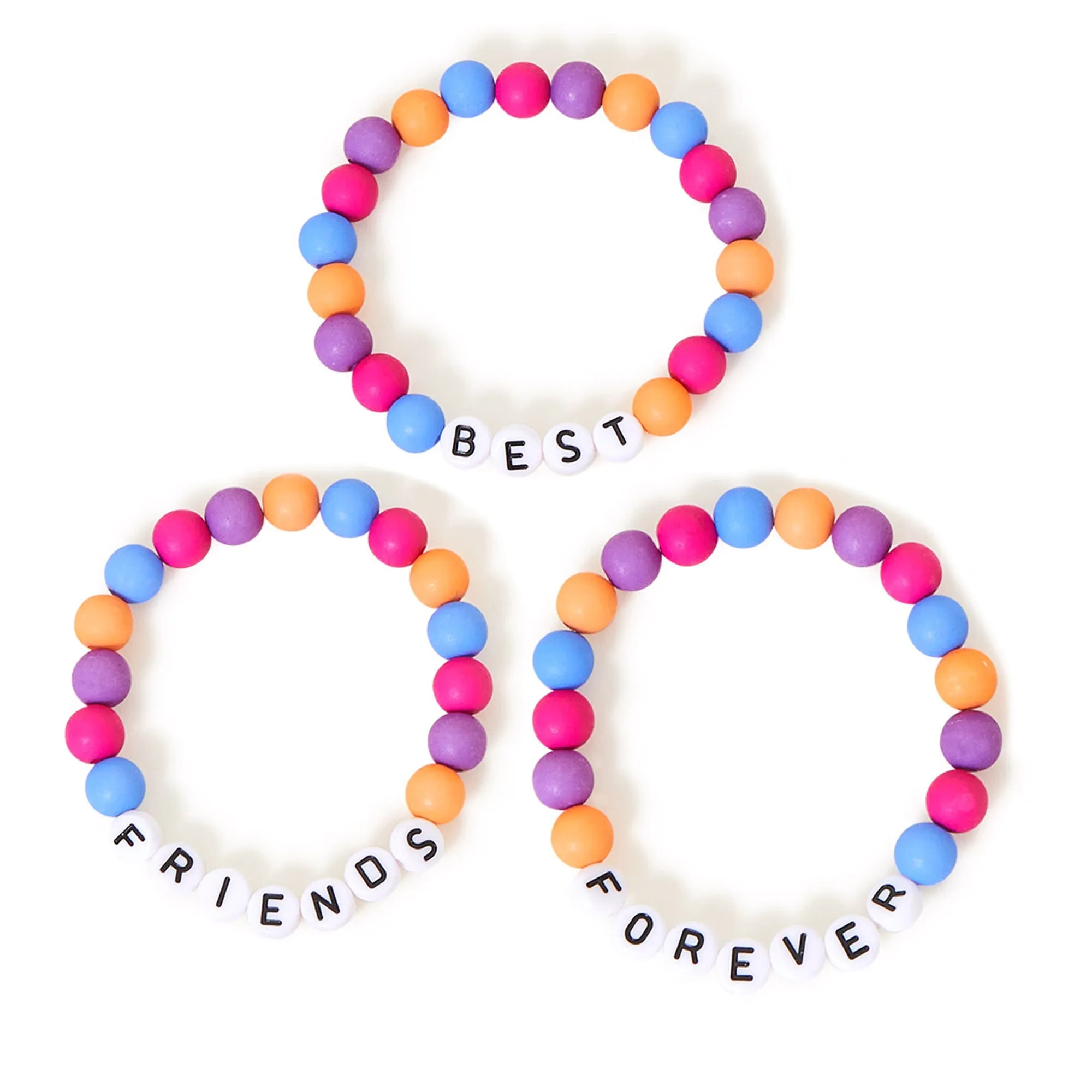 Accessorize London Girl's Bff Bracelets Set Of Three