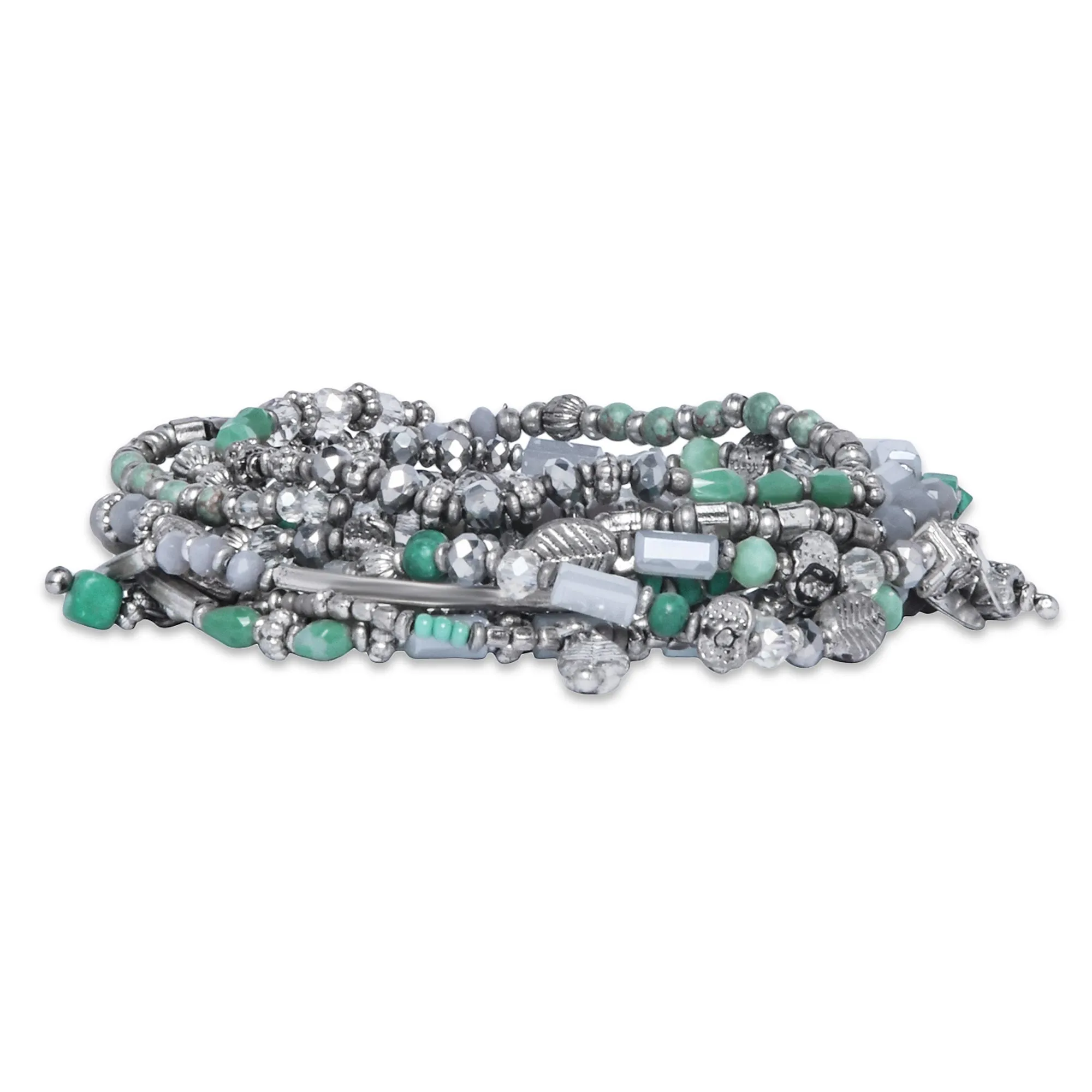 Accessorize London  Women's Turquoise Stretch Bracelets Multipack