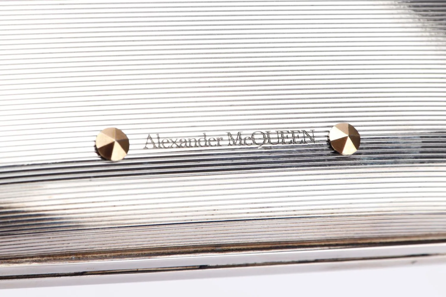 Alexander McQueen Rings Clutch, Silver Color, with Dust Cover