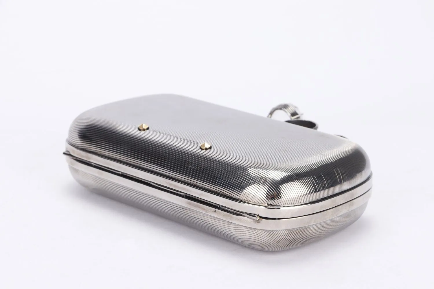 Alexander McQueen Rings Clutch, Silver Color, with Dust Cover