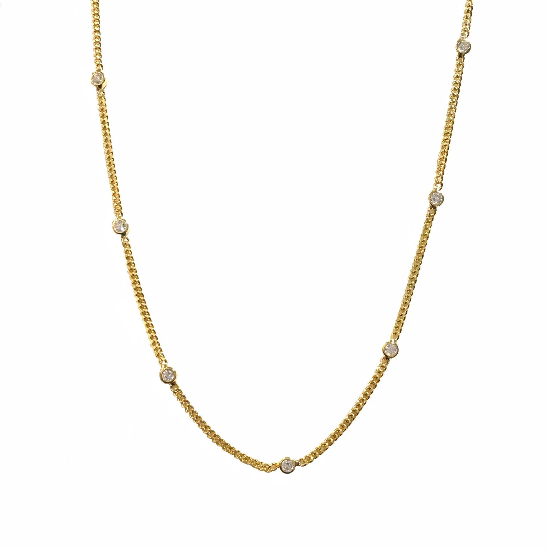 Amy Cuban Chain Bezel Choker