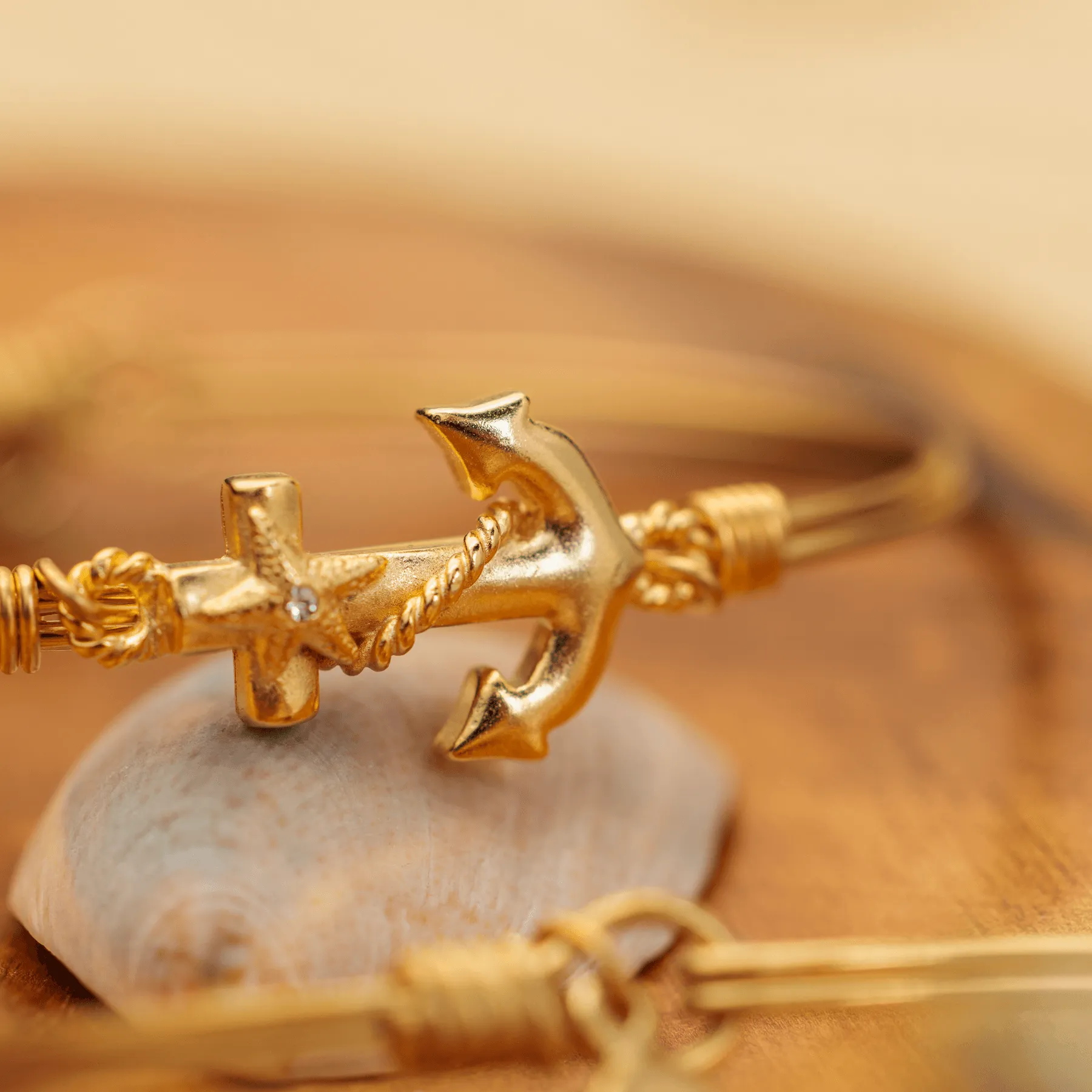 Anchor Bangle Bracelet