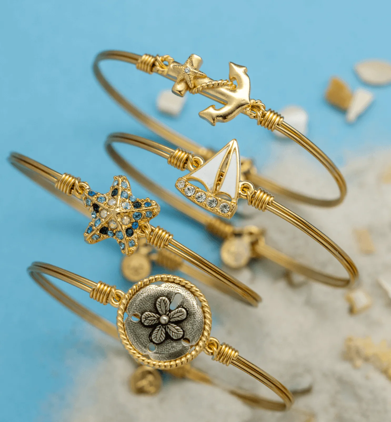 Anchor Bangle Bracelet