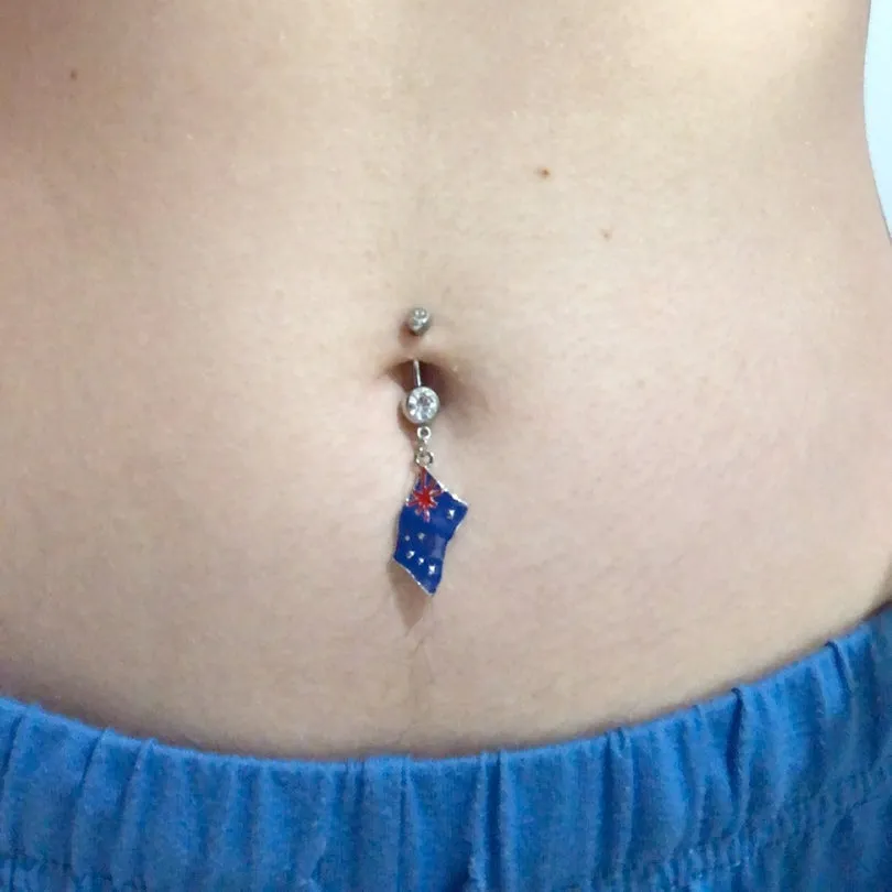 Around the World Flag Belly Rings