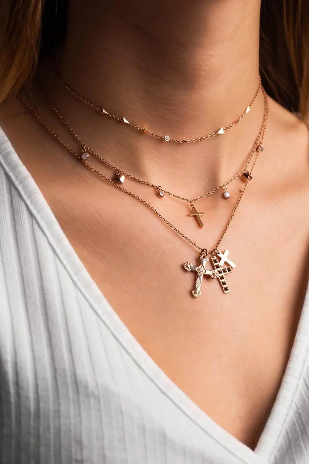 Arrow Choker Rose Gold