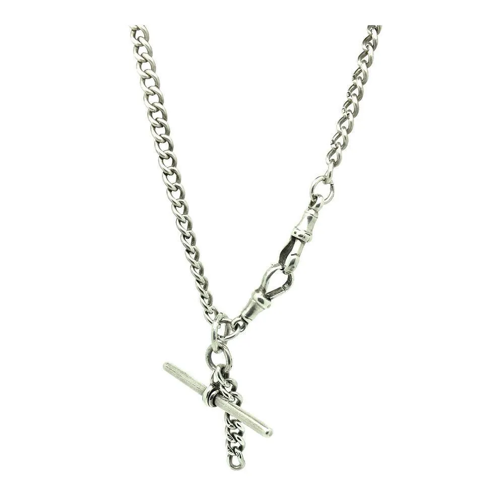 Art Deco 1922  Silver Watch Chain Necklace Choker