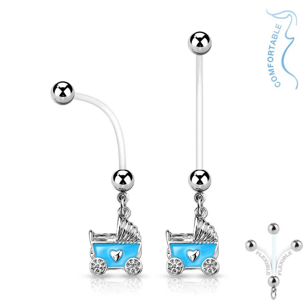 Baby Carriage Maternity Belly Rings