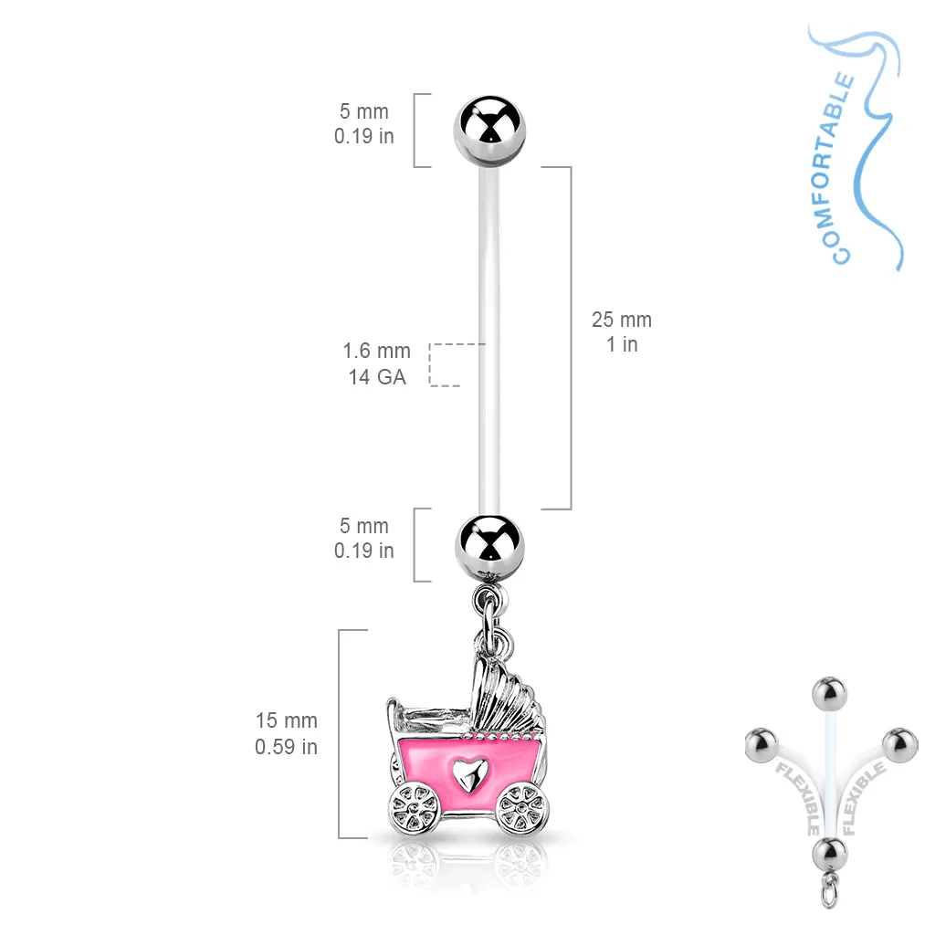 Baby Carriage Maternity Belly Rings