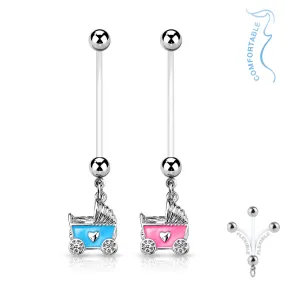 Baby Carriage Maternity Belly Rings