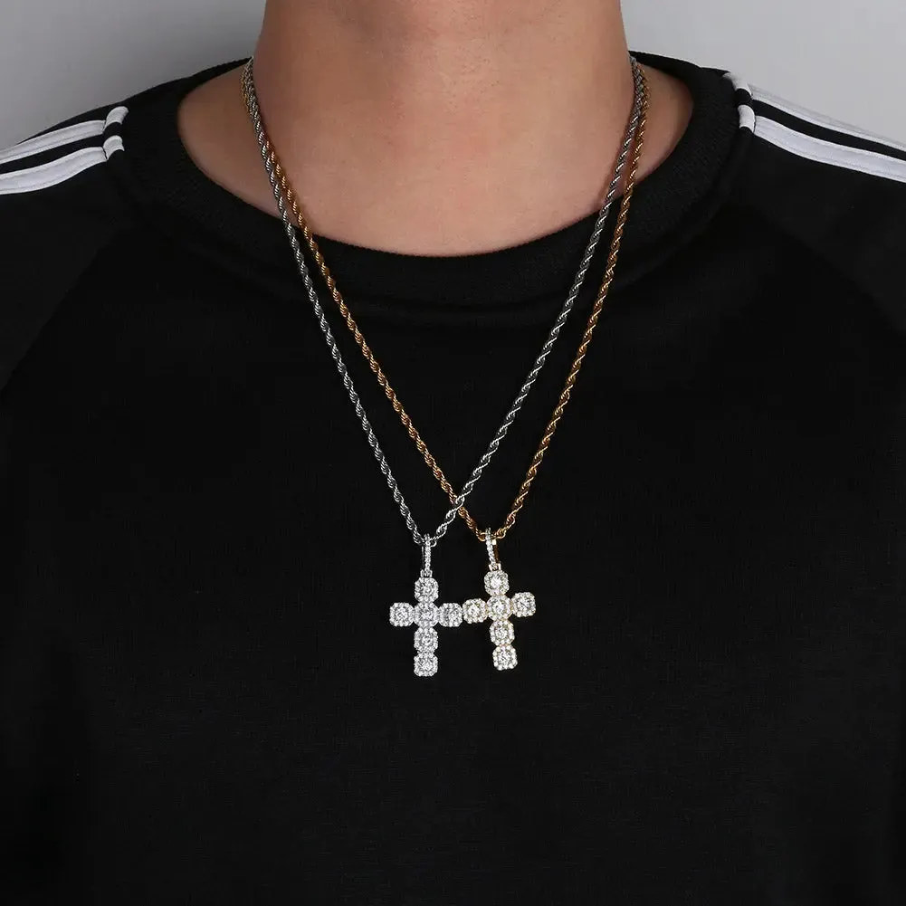 Big Iced Cross Pendant