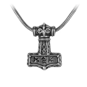 Handcrafted Norse Bindrune Hammer Pendant - Unique Viking Symbol Necklace for Men and Women