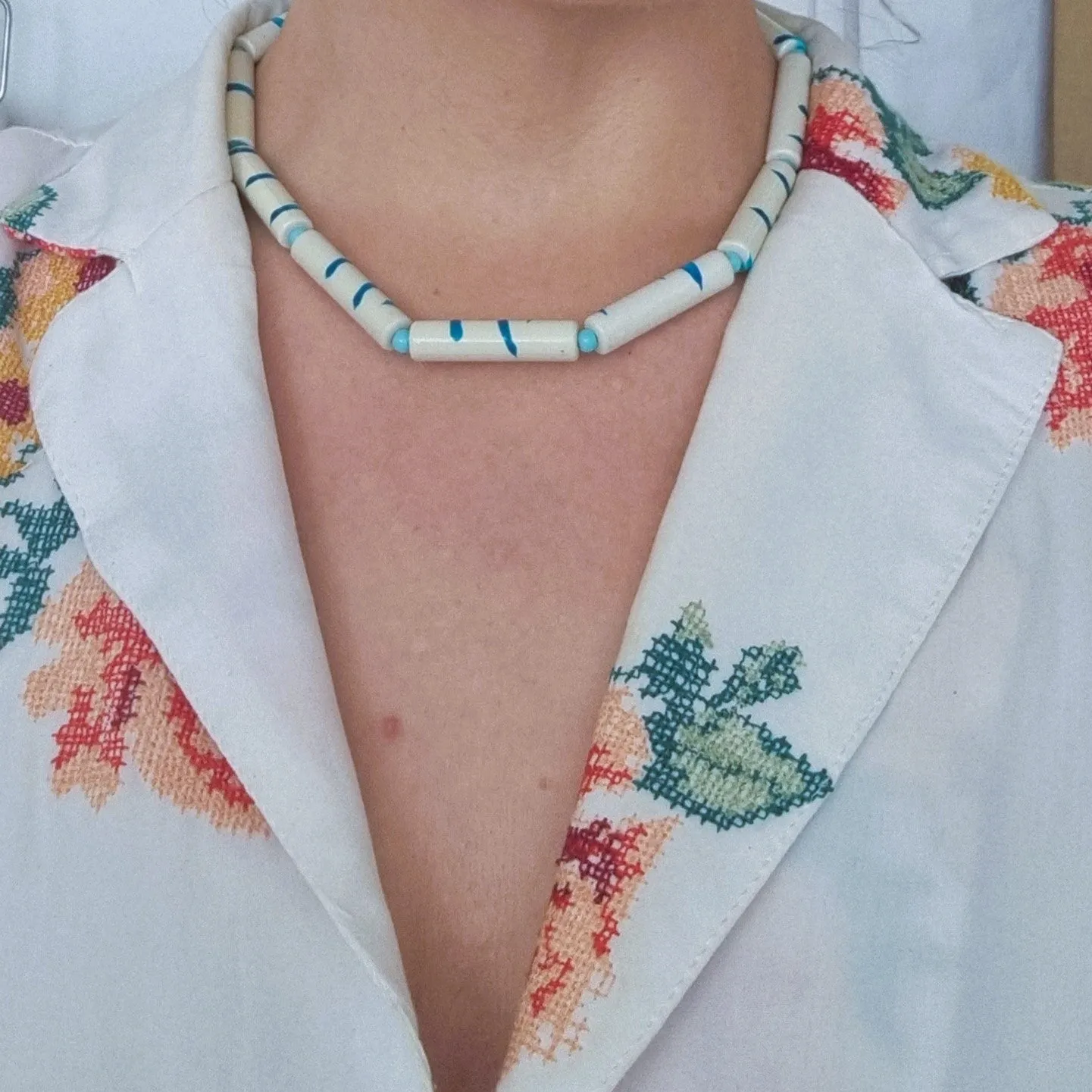 Bluenwhite necklace