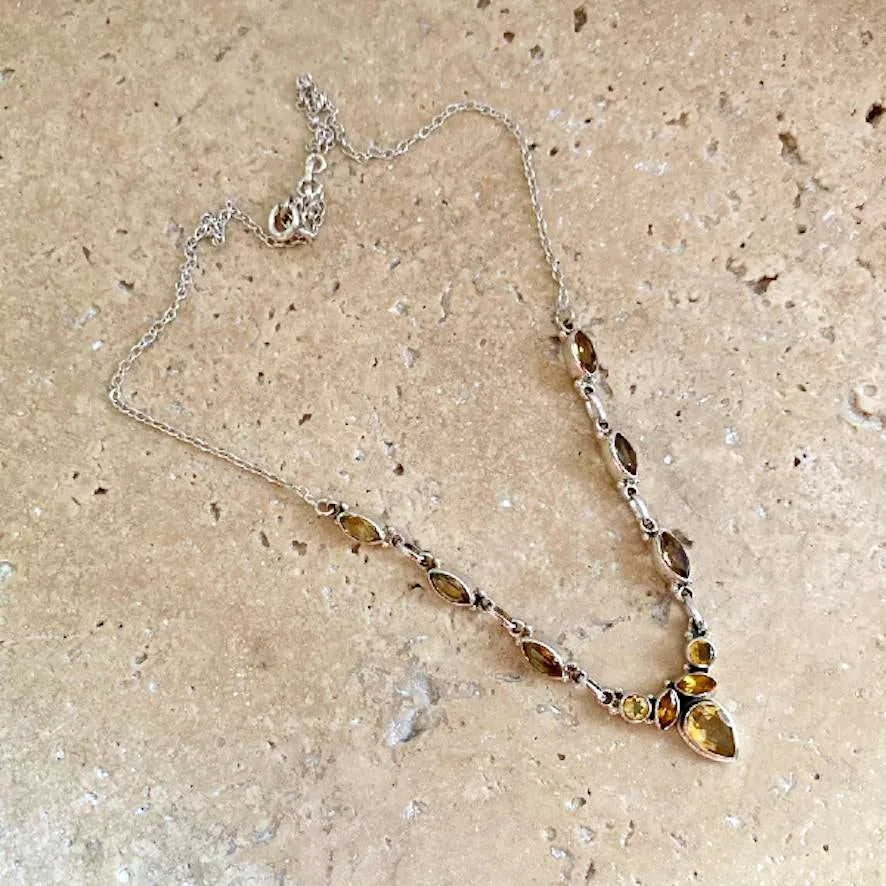 Citrine Necklace - Indigo