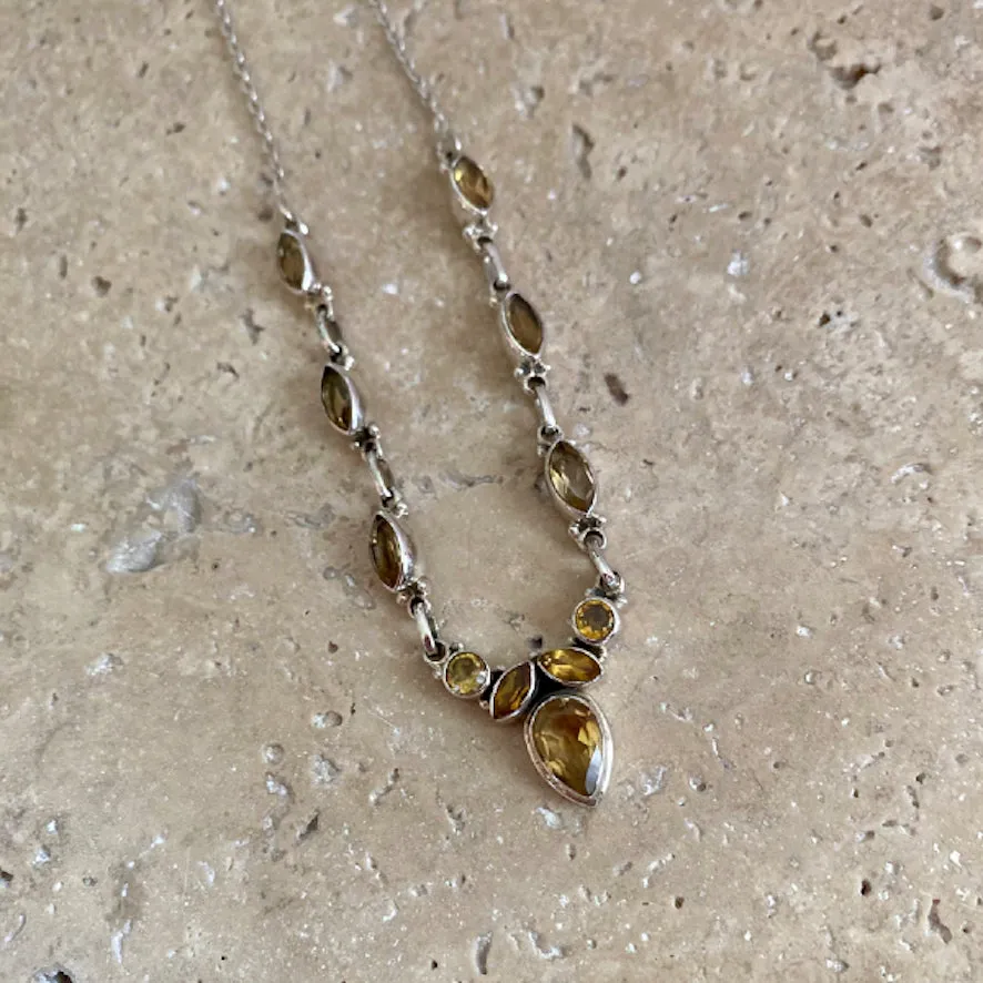 Citrine Necklace - Indigo