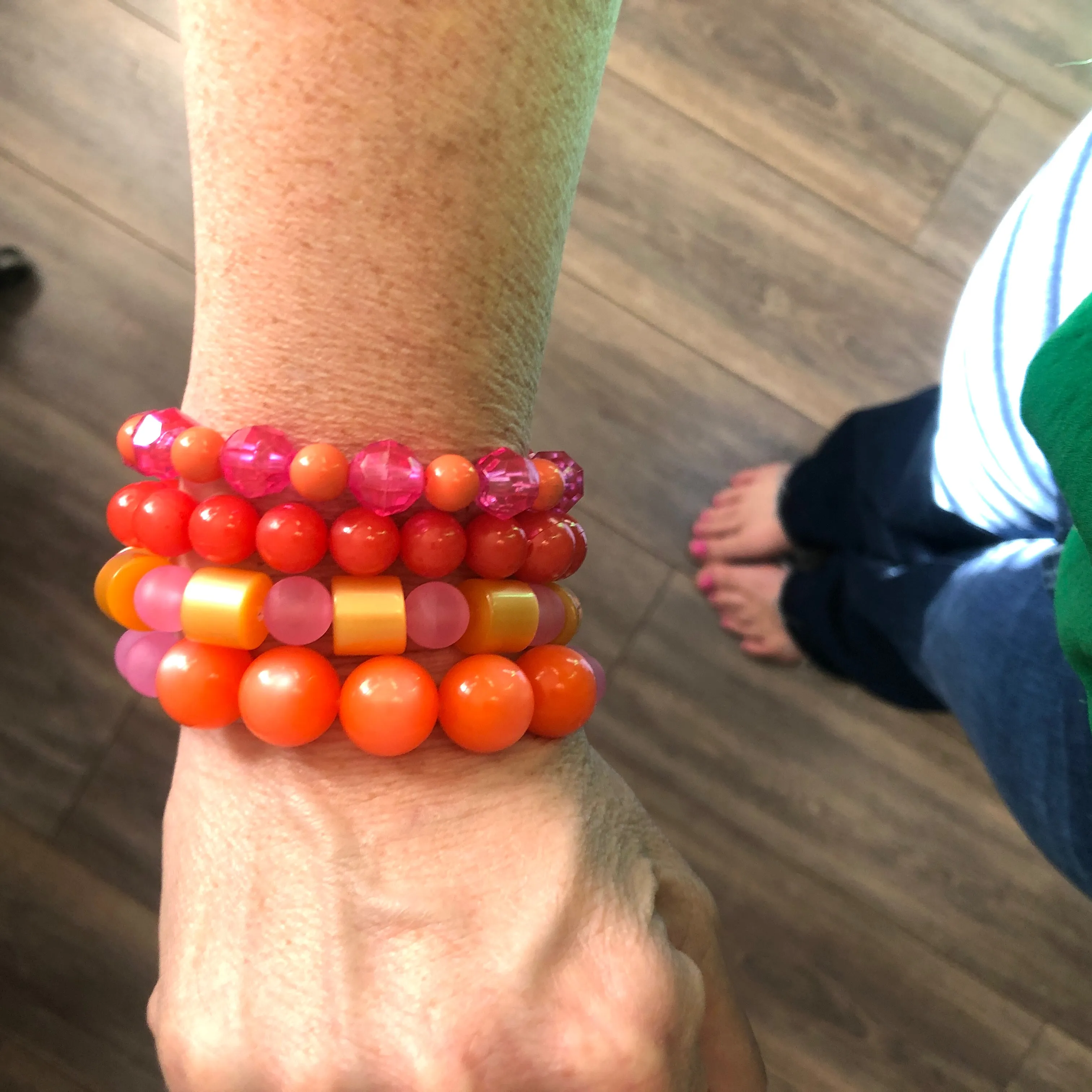 Citrus Glow Stack and Stretch Bracelets Set