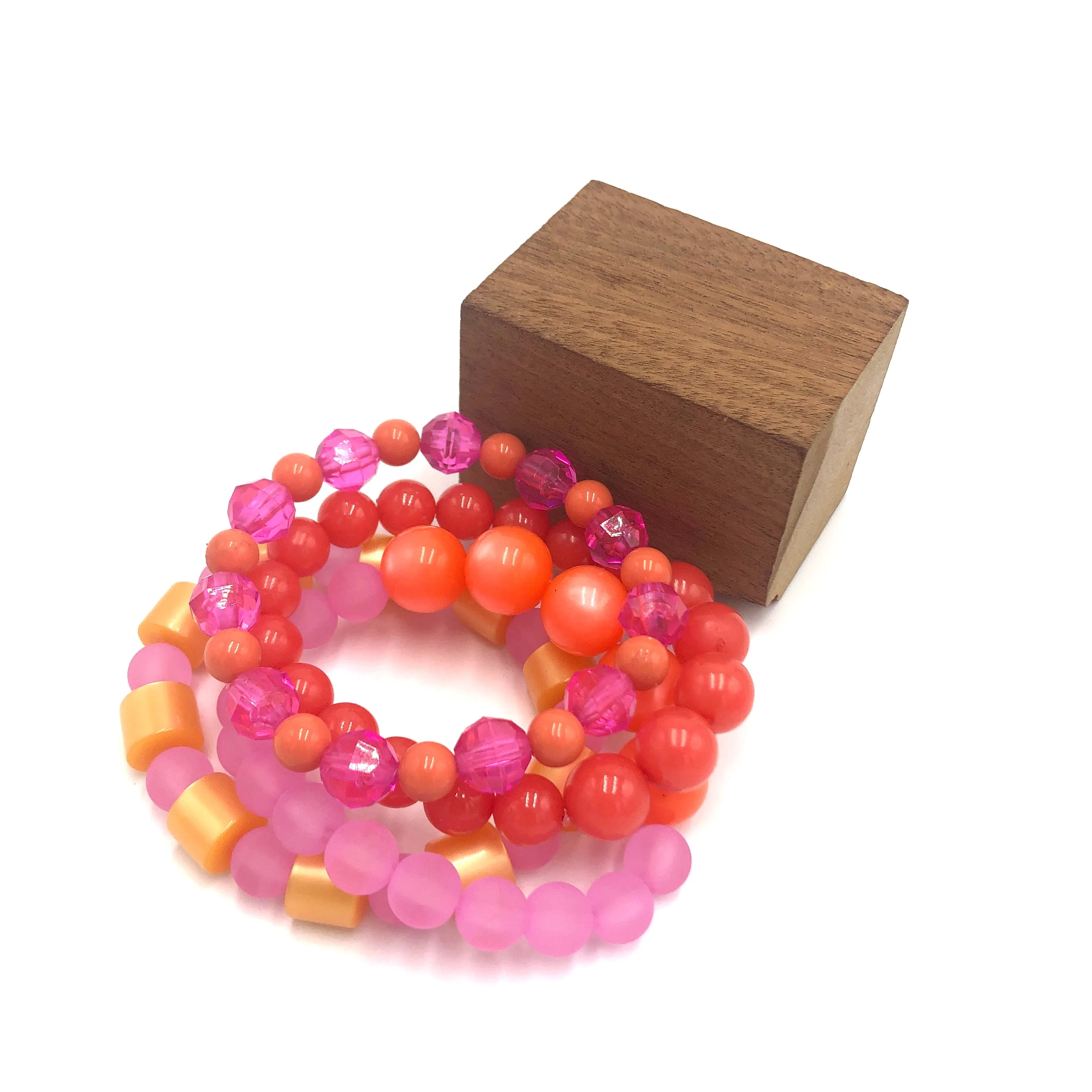 Citrus Glow Stack and Stretch Bracelets Set