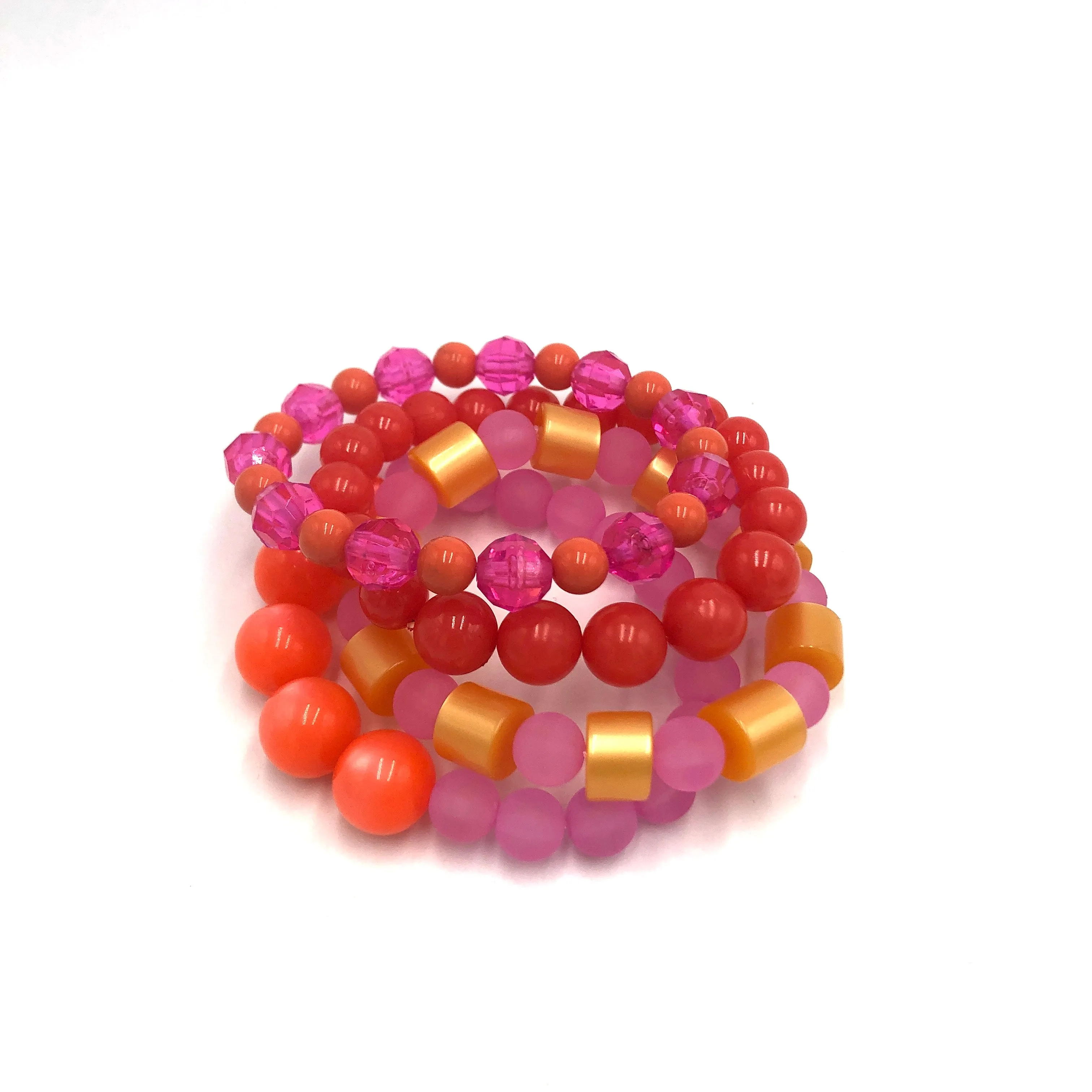 Citrus Glow Stack and Stretch Bracelets Set