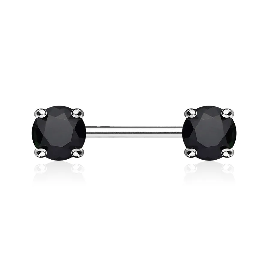 Classic Prong Celeste Nipple Rings