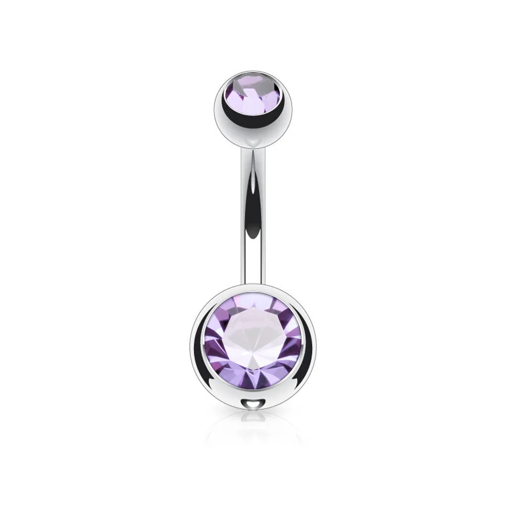 Classique Internally Threaded Gem Belly Rings