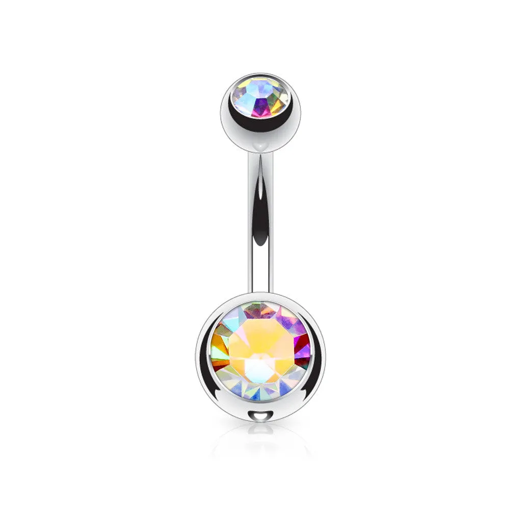 Classique Internally Threaded Gem Belly Rings