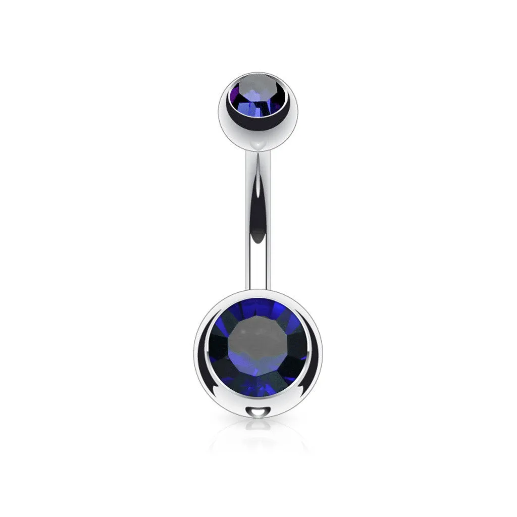 Classique Internally Threaded Gem Belly Rings