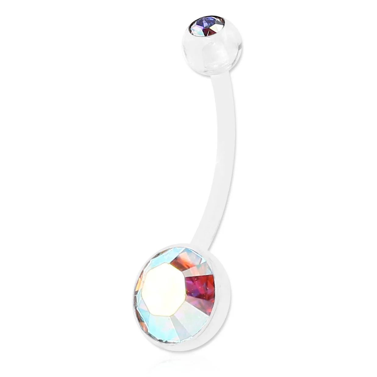 Clear Flex Maternity Belly Rings