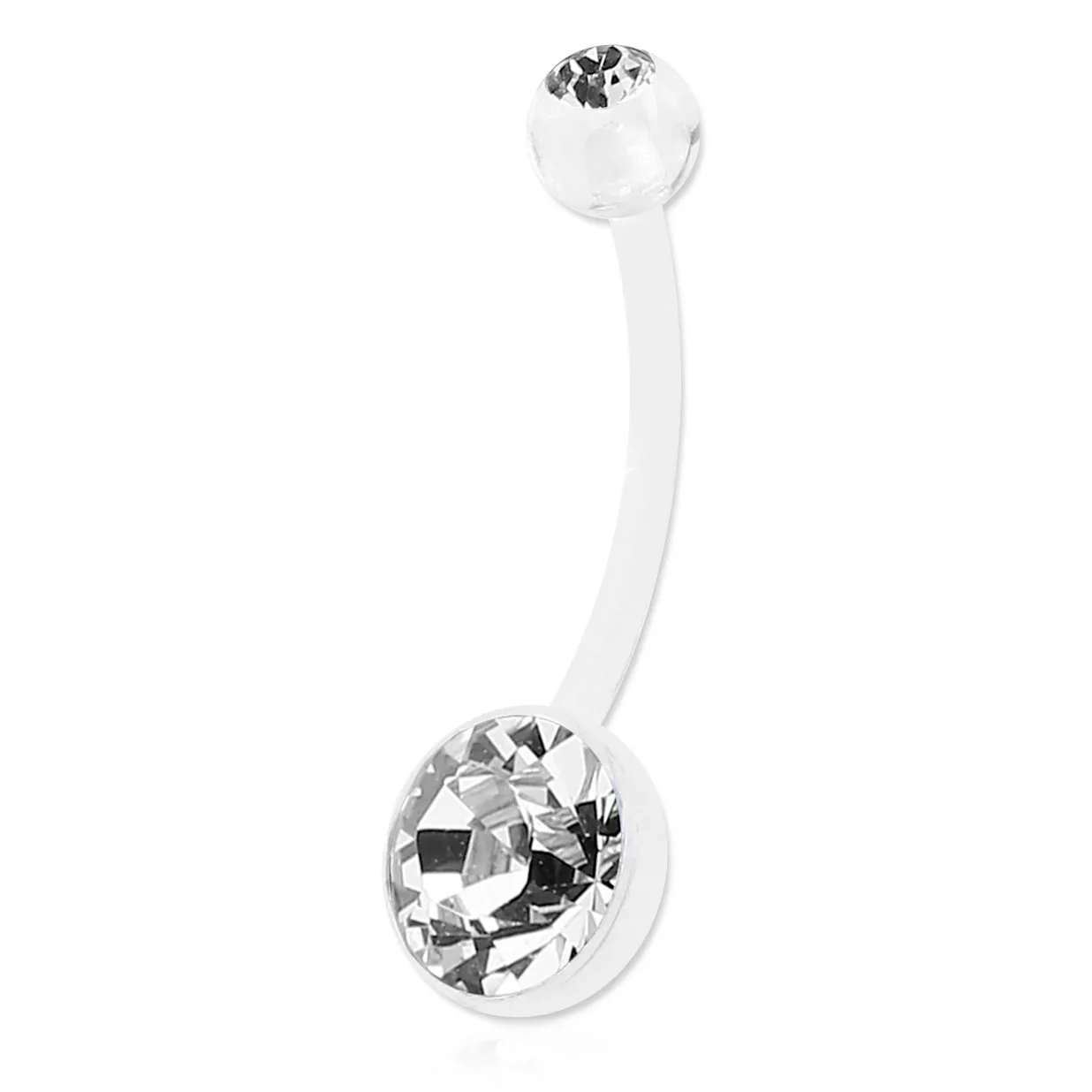 Clear Flex Maternity Belly Rings