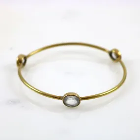 Clear Stone Gold Bangle