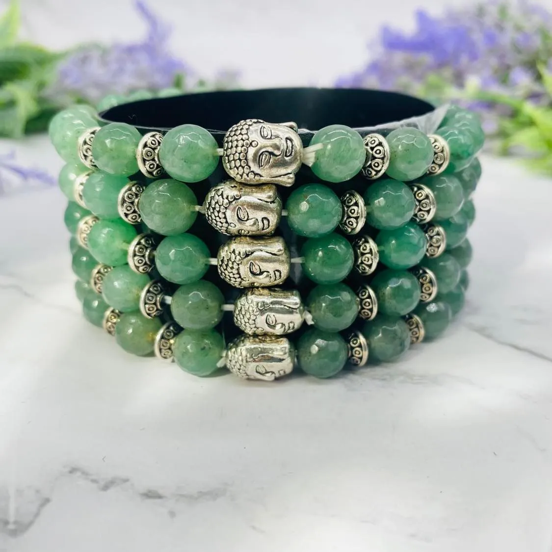 Crystal Bracelets with Buddha Charms, Jasper Bracelets, Aventurine Bracelets, Amazonite Bracelets, 8 mm Beads, Healing Bracelets