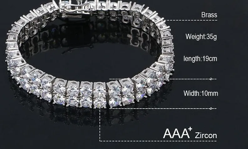 Crystal Bracelets- Men's Bracelets- Hip Hop Bracelets