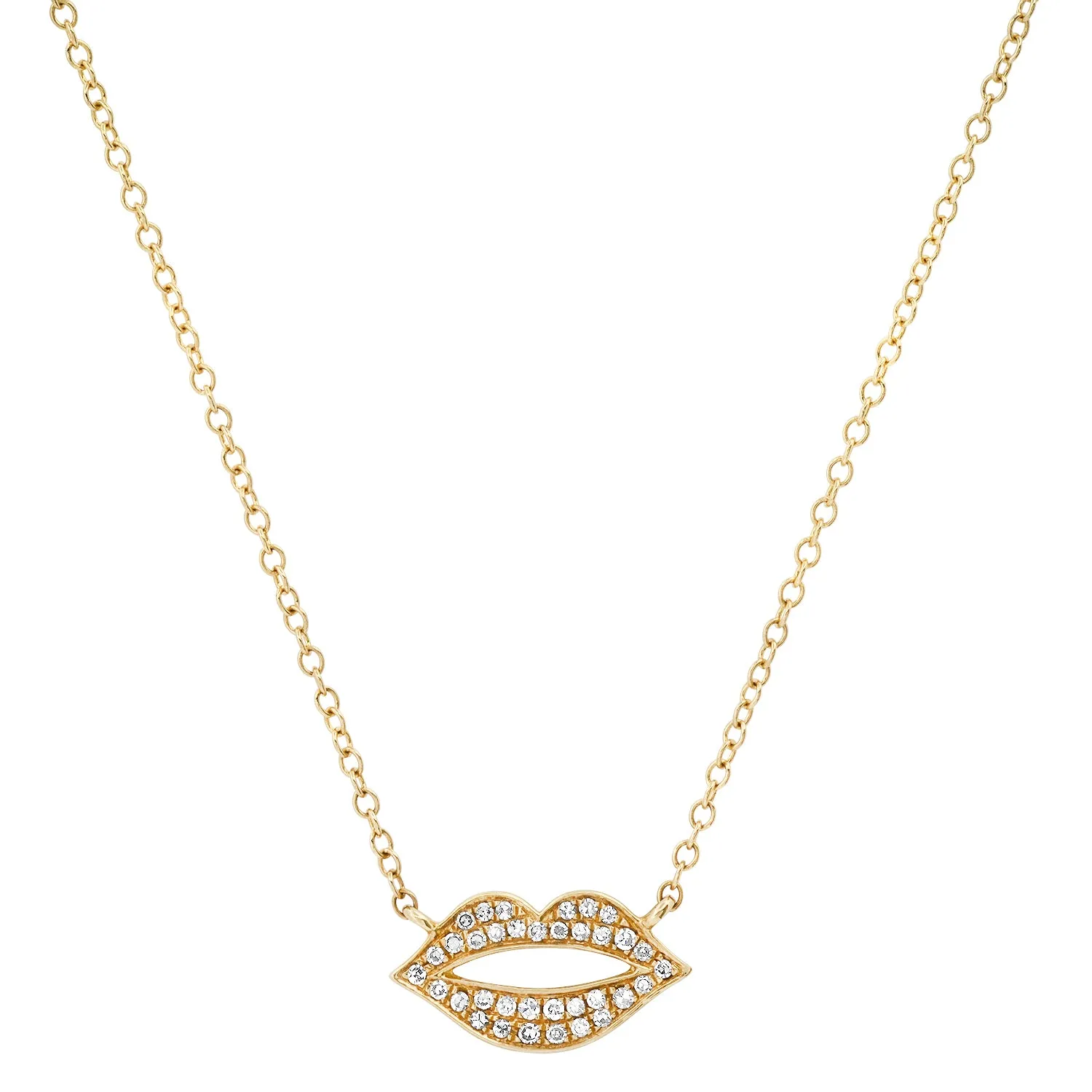 Diamond Lips Necklace