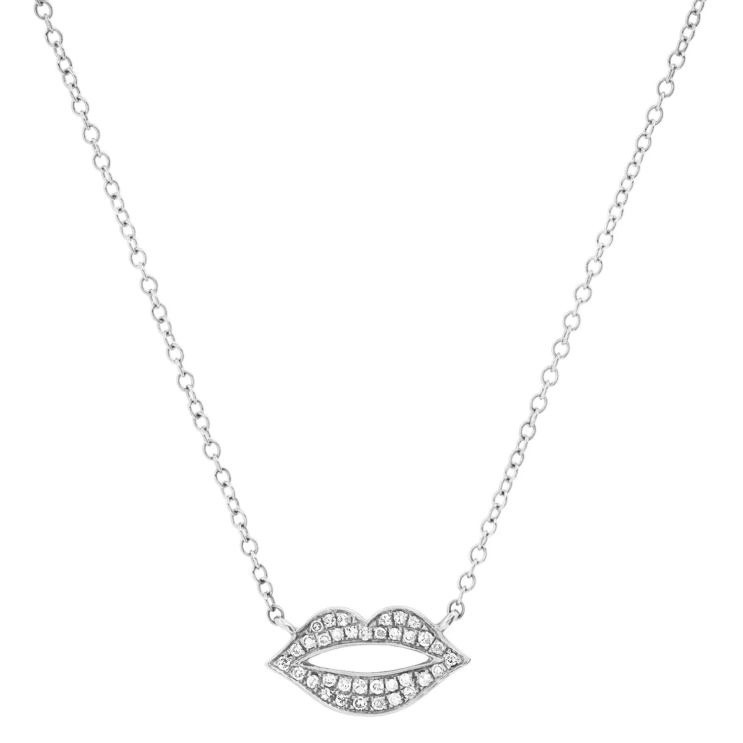 Diamond Lips Necklace