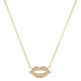 Diamond Lips Necklace