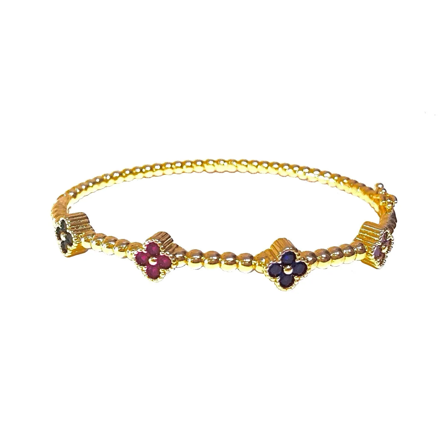 Flora Beaded Clasp Bangle