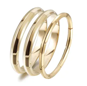 Gold Bold Bangle Set