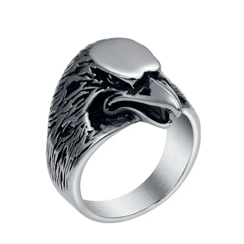 Gold Eagle Rings Men's Steel Talisman