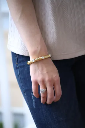 Hammered Metal Bangle Bracelet