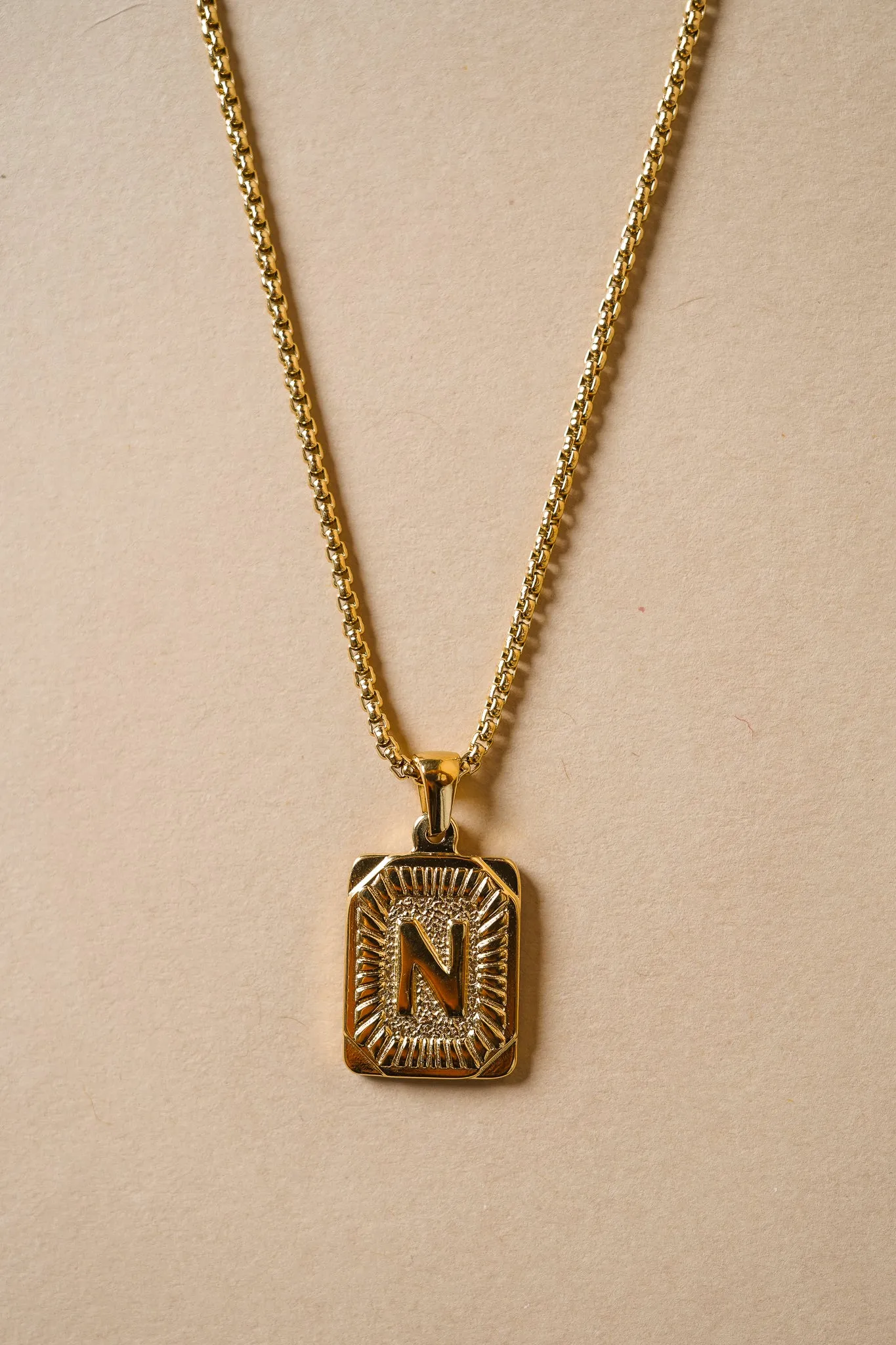 Initial Card Pendant