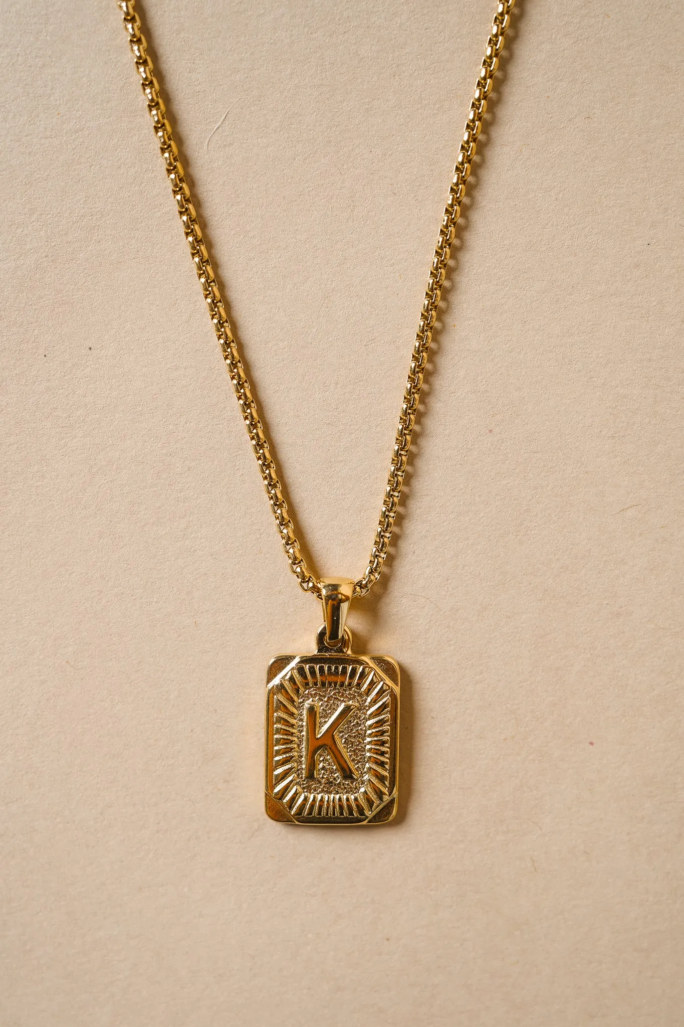 Initial Card Pendant